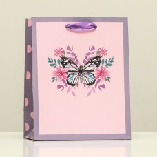 Пакет подарочный "Бабочка", 18 х 22,3 х 10 см