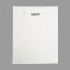 Пакет полиэтиленовый с вырубной ручкой, белый 40-50 См, 60 мкм