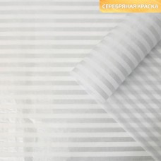 Бумага упаковочная тишью «Полосы, серебро», 50 × 70 см