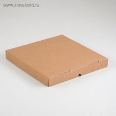 Упаковка для пиццы, бурая, 33 х 33 х 4 см