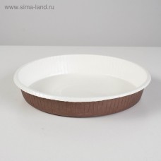 Форма для выпечки выпекания, коричневый-белый, 18,5 х 3,5 см