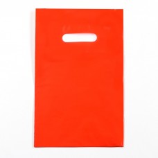 Пакет полиэтиленовый с вырубной ручкой, Красный 20-30 См, 50 мкм