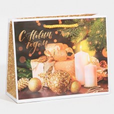 Пакет ламинированный горизонтальный «Уютный Новый год», MS 23 × 18 × 8 см