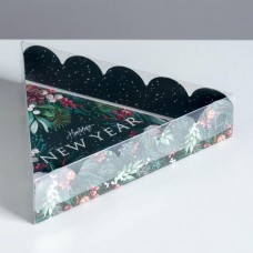 Коробка для кондитерских изделий с PVC крышкой «Happy New Year», 18 х 3 см