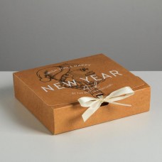 Складная коробка подарочная «Новый год», 20 × 18 × 5 см