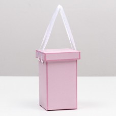 Коробка складная, розовая, 10 х 18 см