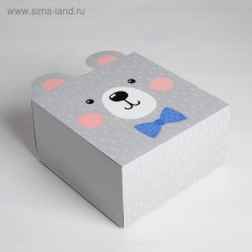 Коробка складная «Медвежонок», 15 х 15 х 8 см
