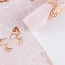 Бумага упаковочная глянцевая «Бабочки», 50 × 70 см