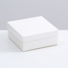 Коробка складная, крышка-дно, белая, 12 х 12 х 5 см