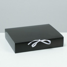 Коробка складная, черная, 25 х 20 х 5 см