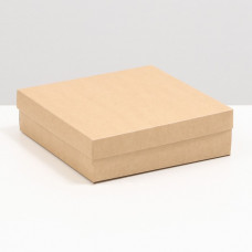 Коробка складная, крышка-дно, крафт, 23 х 23 х 6,5 см