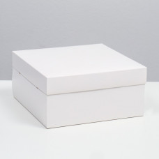 Коробка складная, крышка-дно, белая, 25 х 25 х 12 см