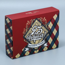 Коробка для сладостей «Настоящему мужику», 20 × 15 × 5 см