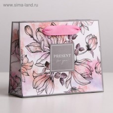 Пакет ламинированный горизонтальный «Present for you», S 15 × 12 × 5,5 см