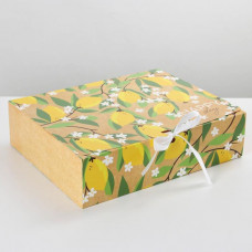 Коробка складная подарочная «Лимоны», 31 × 24,5 × 9 см