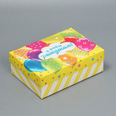 Коробка складная «День рождения»,  21 × 15 × 7 см