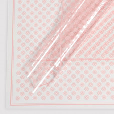 Пленка для цветов глянцевая, "Цветочный орнамент", 58х58см, розовый