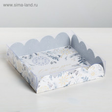 Коробка для кондитерских изделий с PVC крышкой «От всей души», 13 х 13 х 3 см
