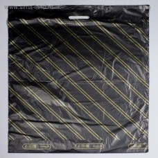 Пакет "Золотая полоса", полиэтиленовый с вырубной ручкой, 60 х 70 см, 40 мкм