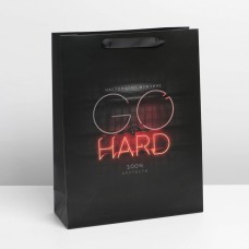 Пакет ламинированный вертикальный «Go hard», L 31 × 40 × 11,5 см