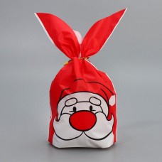 Мешок подарочный с ушками «Дедушка Мороз», 12 × 22 см