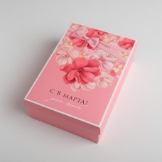 Коробка складная «С 8 марта», 30 × 20 × 9 см