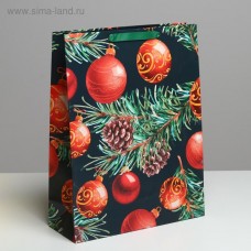 Пакет ламинированный вертикальный «Новогодняя ночь», L 31 × 40 × 11,5 см
