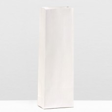 Пакет бумажный фасовочный, белый, серебрянная полоска, 7 х 4 х 21 см