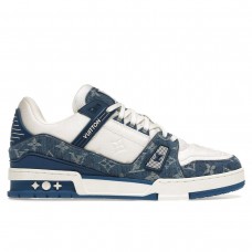 Louis Vuitton Trainer Denim White Blue