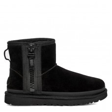 Ugg Classic Mini Zipper Tape Logo Black