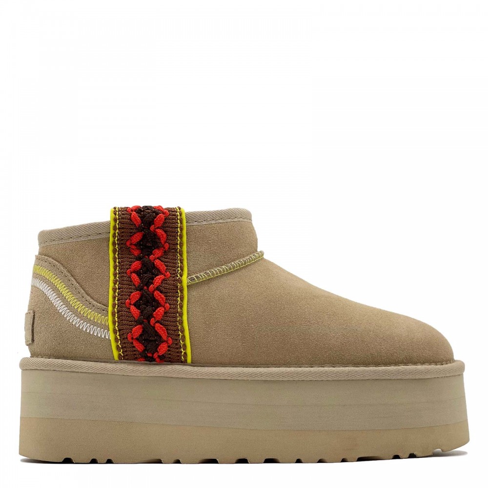 Ugg Classic Ultra Mini Braid Plarform Sand