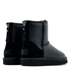 Ugg Classic Mini Zip Metallic Black (без камней)