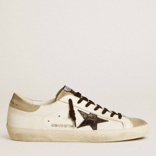 Super-Star Men's Black Croc-Print Star