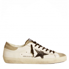 Super-Star Men's Black Croc-Print Star