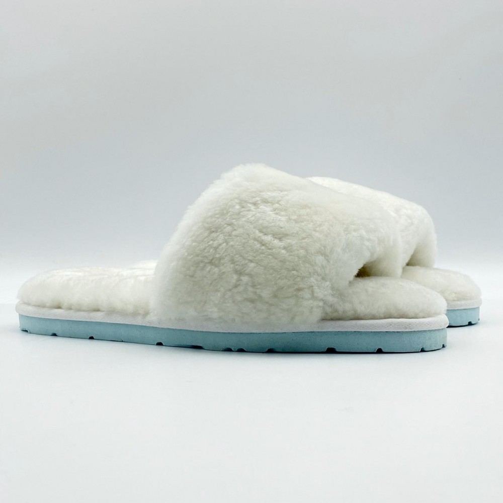 Ugg Fluff Slide Slippers White