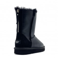Ugg Classic Short Zip Metallic Black