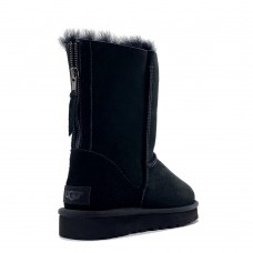 Ugg Classic Short Zip II Black (без камней)