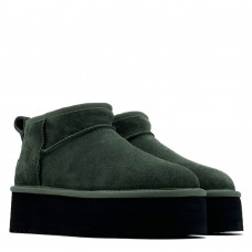 Ugg Classic Ultra Mini Platform Burn Olive