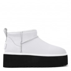Ugg Classic Ultra Mini Platform Leather White
