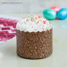 Форма бумажная для кекса, маффинов и кулича "Флора МИКС" 110 x 85 мм,
