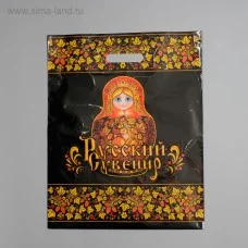 Пакет "Матрешка", полиэтиленовый с вырубной ручкой, 38 х 47 см, 60 мкм