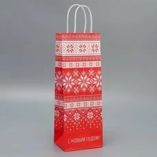 Пакет под бутылку «Морозко», 13 x 36 x 10 см