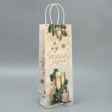 Пакет под бутылку «Шампанское», 13 x 36 x 10 см
