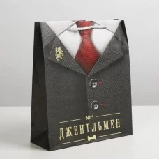 Пакет ламинированный «Джентльмен», ML 21 х 25 х 8 см