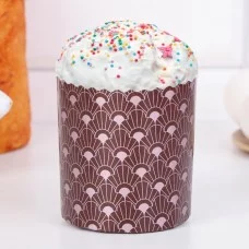 Форма бумажная для кекса, маффинов и кулича "Арт" 70х85 мм,  (фасовка 2400 шт)