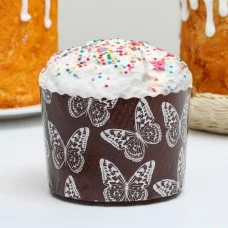 Форма бумажная для кекса, маффинов и кулича "Бабочки" 110 х 85 мм (фасовка 1900 шт)