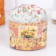 Форма бумажная для кекса, маффинов и кулича "Ретро" 110х85мм,  (фасовка 1900 шт) МИКС