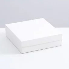 Коробка складная, крышка-дно, белая, 20 х 20 х 6 см