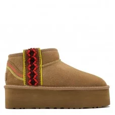 Ugg Classic Ultra Mini Braid Plarform Chestnut
